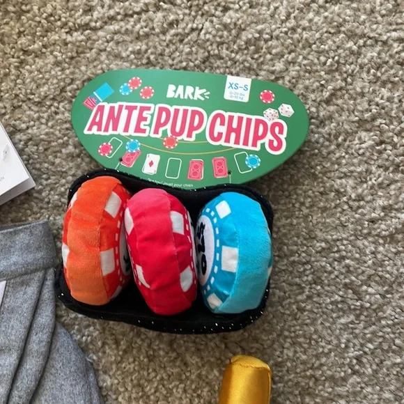 Dog cat toys tux Valentine's Day wine champagne flower rose poker chips  barkbox